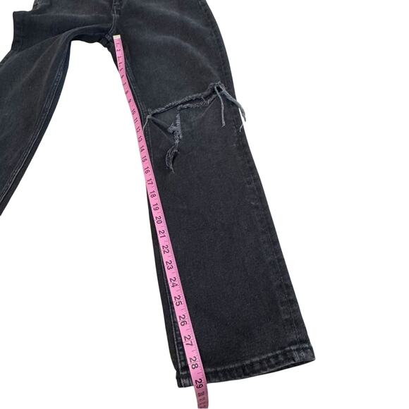 Re/done 70s Straight Jeans Washed Noir with Hole Size 29 - Picture 9 of 13